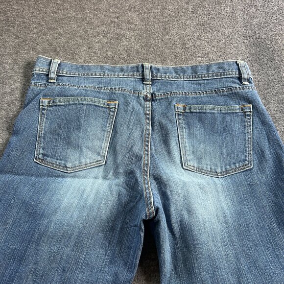 Old Navy Womens Low Waist Cuffed Hem Blue Denim Stretch Capri Jeans Size 12 2005 - Picture 7 of 13